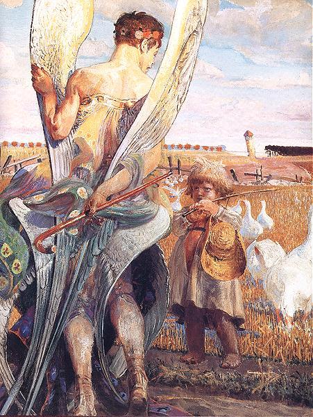 Jacek Malczewski Angel I will follow you Spain oil painting art